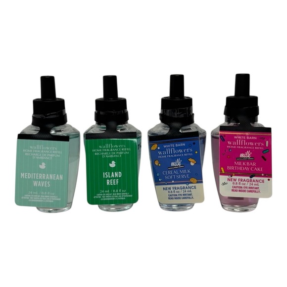 Bath & Body Works Wallflowers Coastal Sweet 4-Pack Mediterranean Waves Milk Bar - Picture 1 of 2